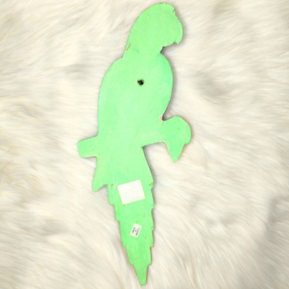 Vintage Mccaw Parrot Papier Mache Wall Hanging Hand Painted in Mexico - Picture 9 of 10